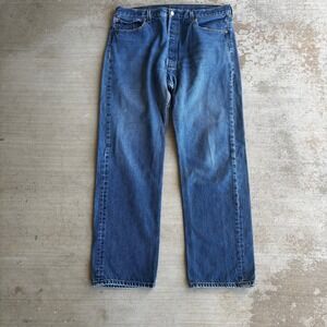 Vtg Levis 501 Jeans Men 40x36 Original Fit Straight Leg Button Fly Med Wash Y2K